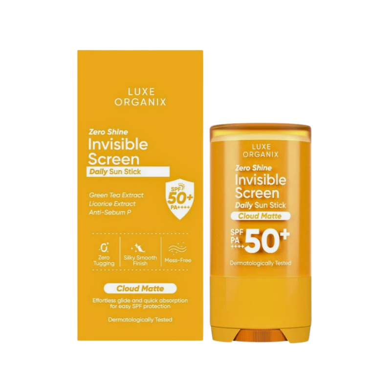 Luxe Organix Zero Shine Invisible Screen Daily Sun Stick SPF50+ PA++++ 20g