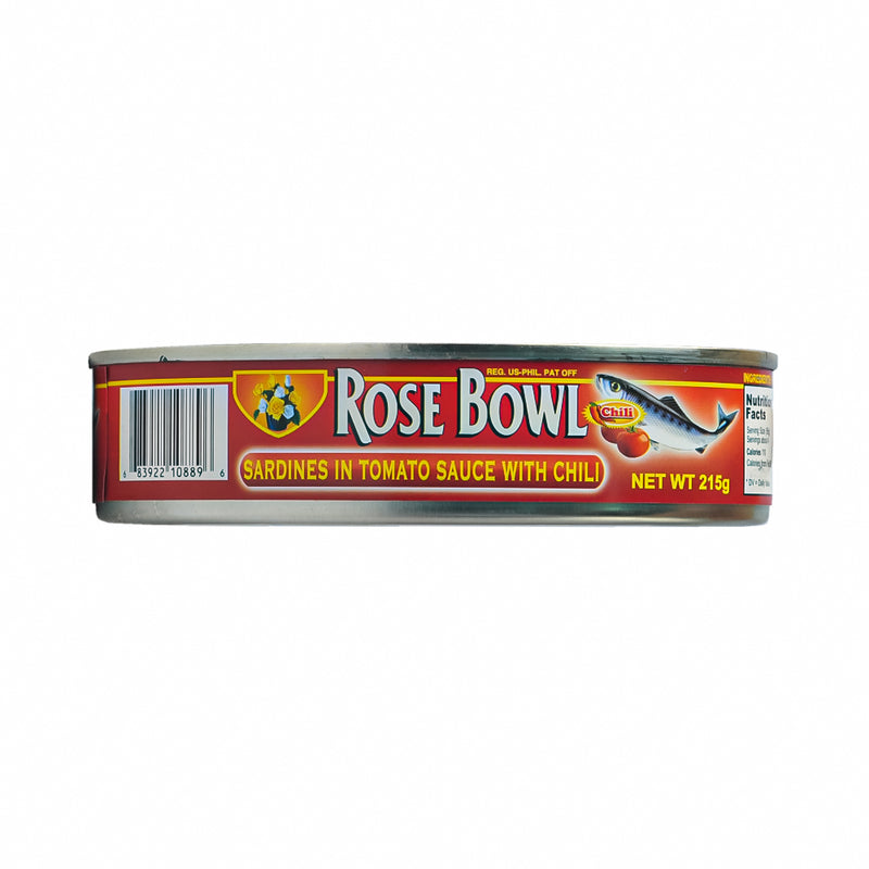 Rose Bowl Sardines Oval in Tomato Sauce With Chili 215g