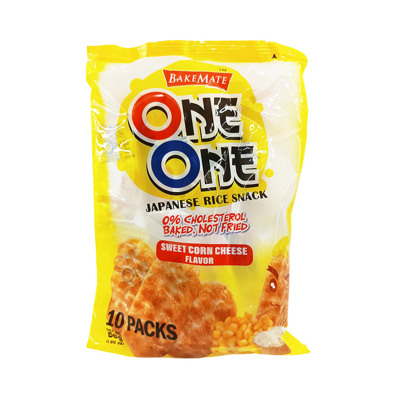 Bakemate One-One Rice Snack Sweet Corn Cheese 56g