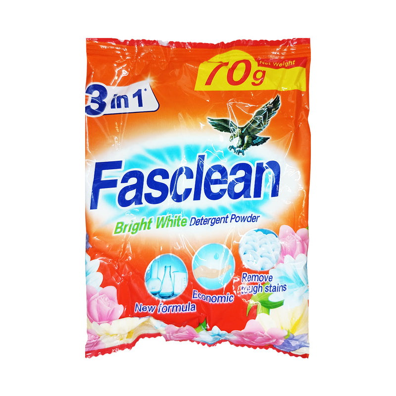 Fasclean Detergent Powder Bright White 70g