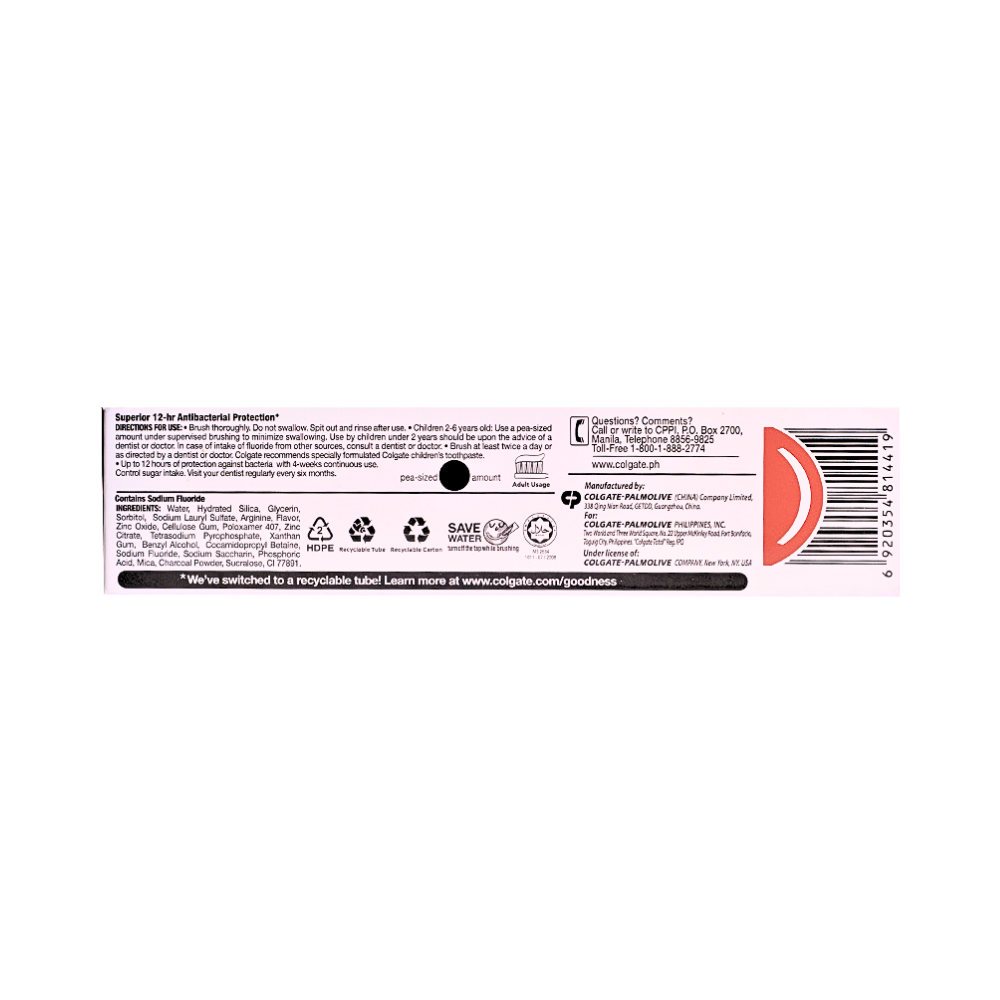 Colgate Toothpaste Upc Code Colgate Total Toothpaste Charcoal Deep Clean 80g