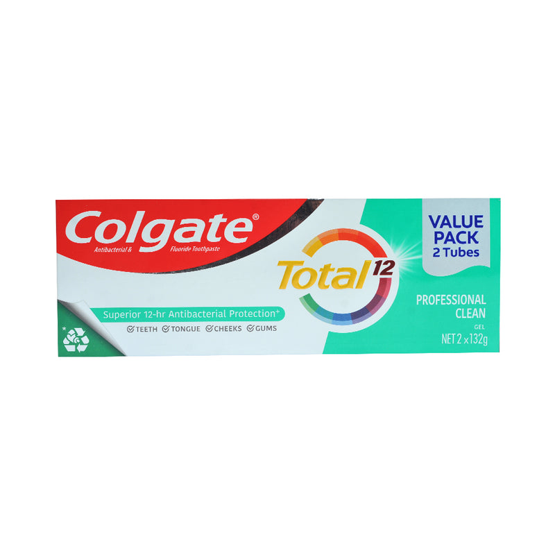 Colgate Total Toothpaste Professional Clean 132g Twin Pack