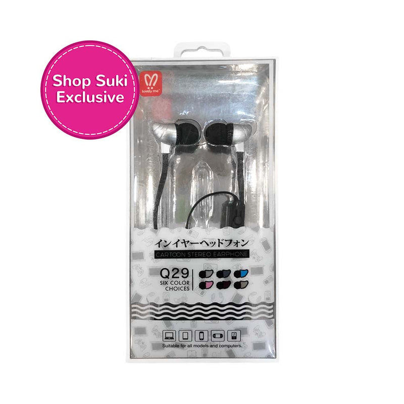 Lovely Me Cartoon Stereo Earphone With Silver In Ear Q29