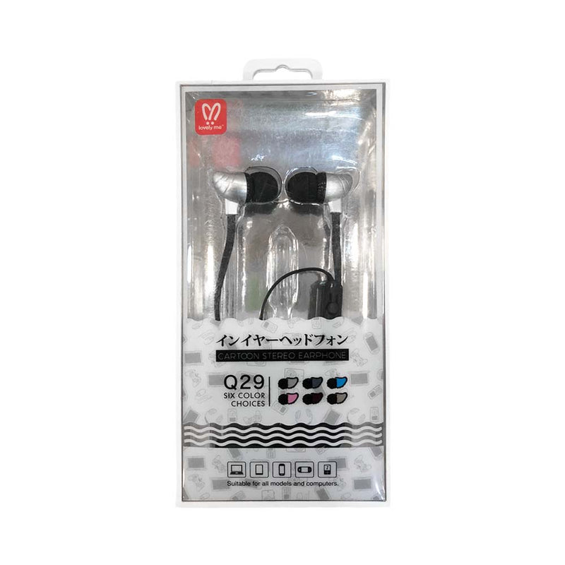 Lovely Me Cartoon Stereo Earphone With Silver In Ear Q29