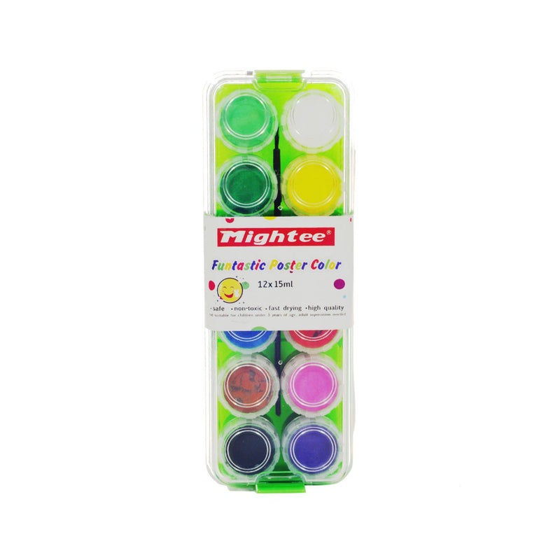 Mightee Funtastic Poster Color Assorted 15ml 12 in 1