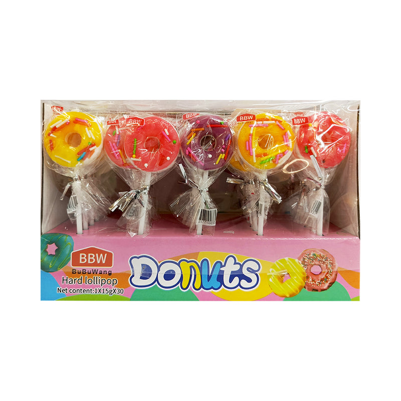 BBW Donuts Hard Lollipop 15g x 30's