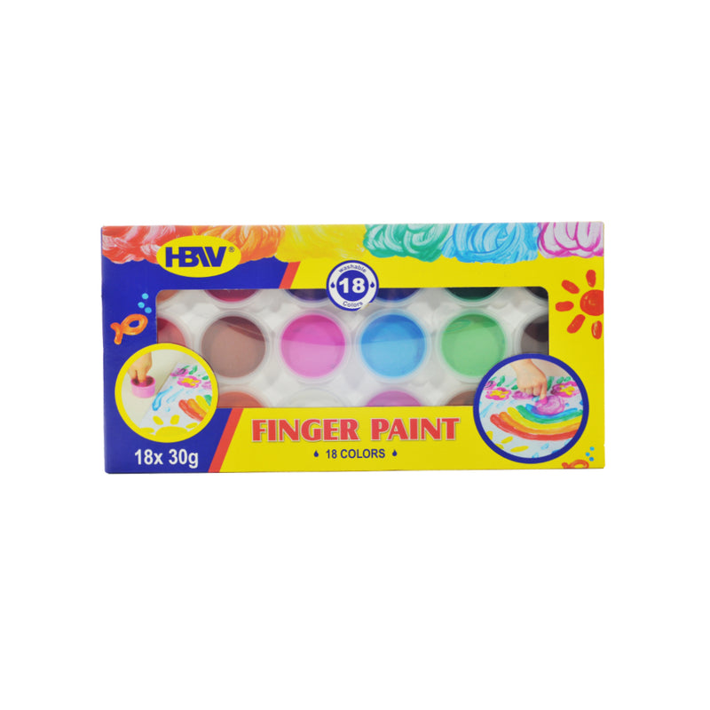Hbw Finger Paint Poster Color 30g x 18 Colors