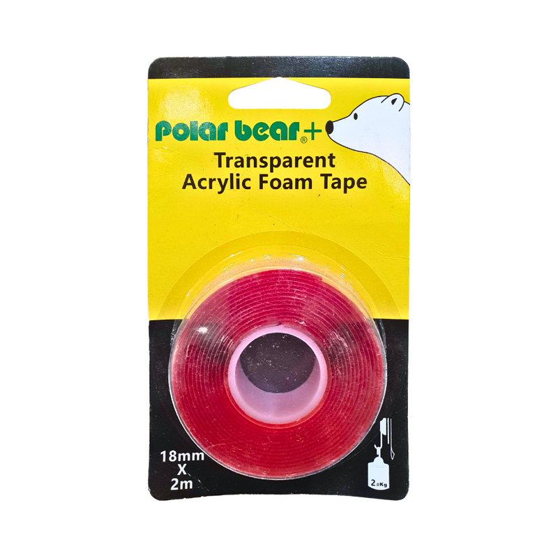 Polar Bear Double Side Transparent Foam Tape 18mm X 2m