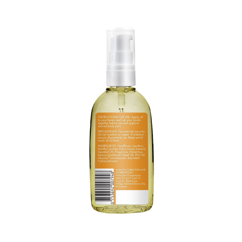 Freshko AromaFresh Massage Body Oil Sweet Lemon Basil & Mandarin 100ml