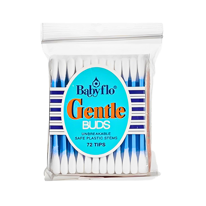 Babyflo Gentle Buds Plastic Stems Blue 72 Tips