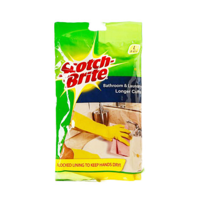 Scotch Brite Bathroom And Laundry Gloves Longer Cuffs Large