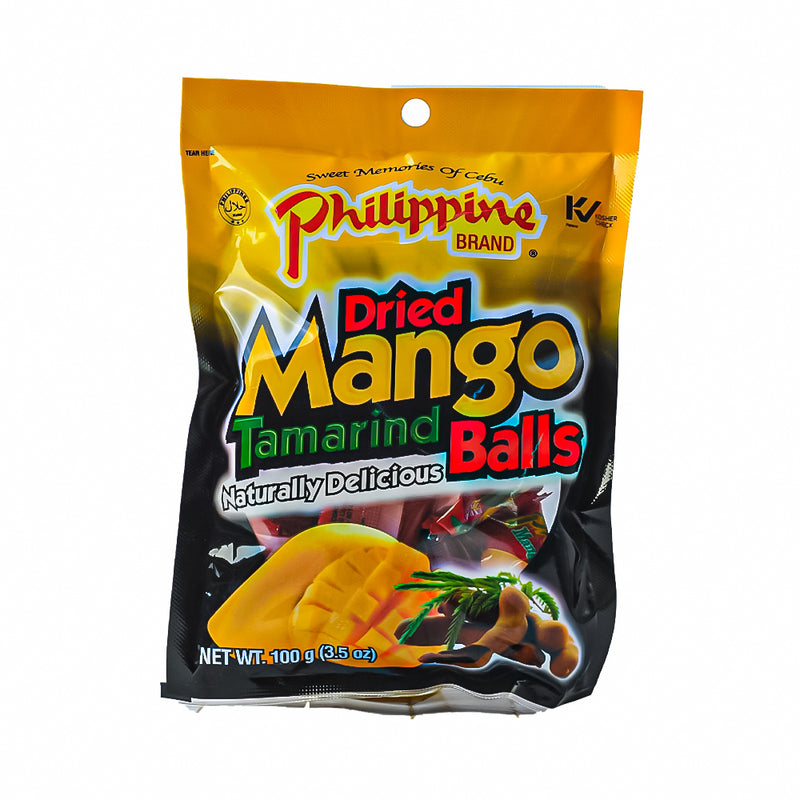 Philippine Dried Mango Tamarind Balls – Chewy Fruit Treats, Sweet & Tangy, UPC 716221050020