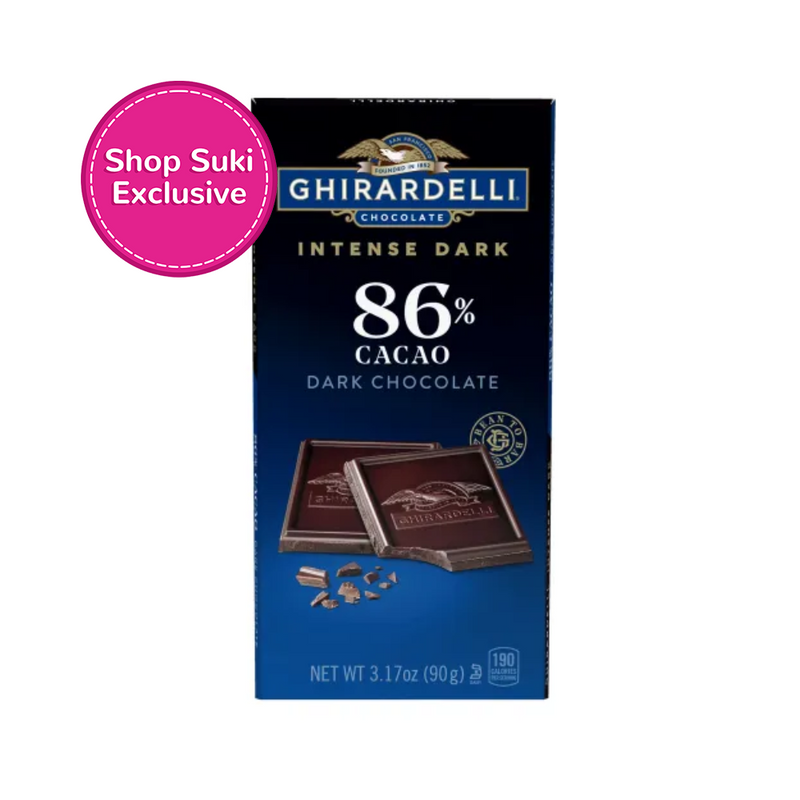 Ghirardelli 86% Cacao Intense Dark Chocolate Bar 90g