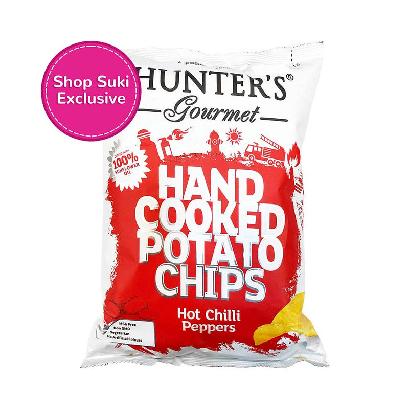 Hunters Hand Cooked Potato Chips Hot Chili Peppers 125g
