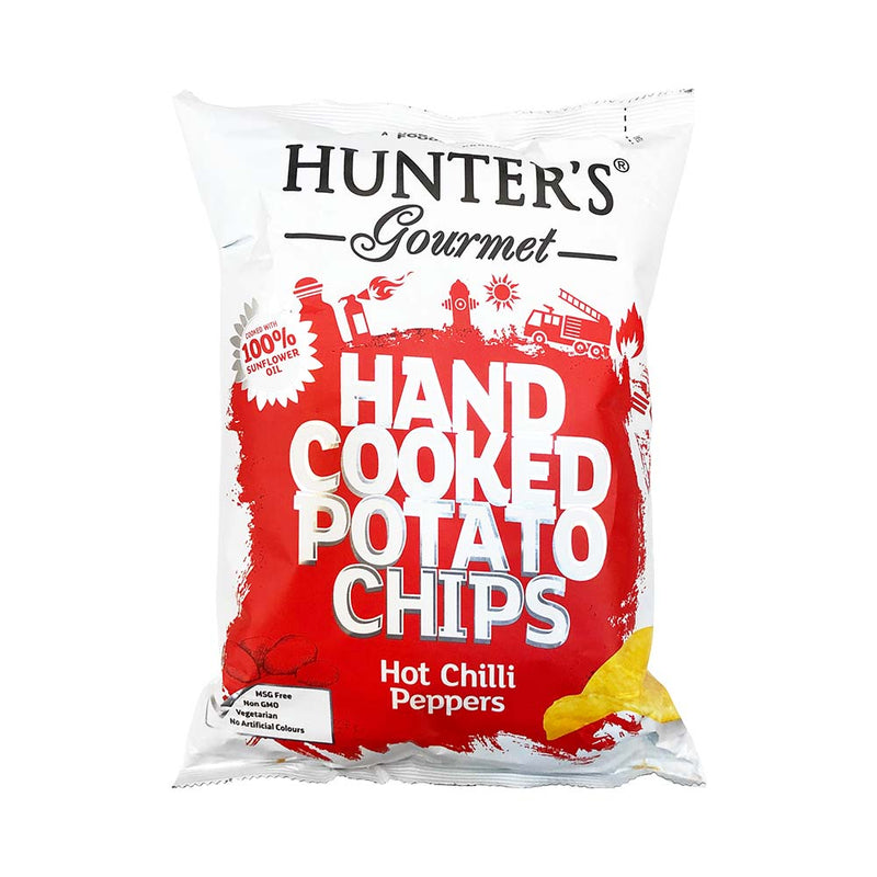 Hunters Hand Cooked Potato Chips Hot Chili Peppers 125g