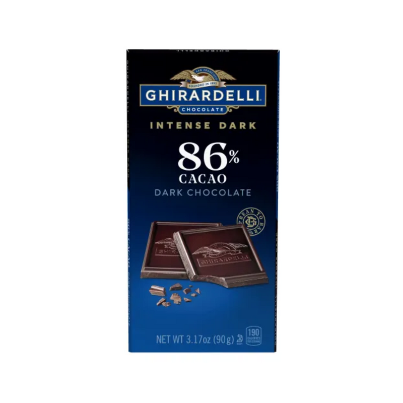 Ghirardelli 86% Cacao Intense Dark Chocolate Bar 90g