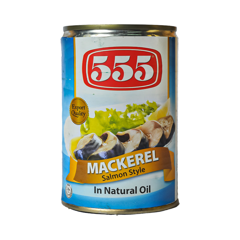 555 Mackerel Salmon Style In Natural Oil 425g