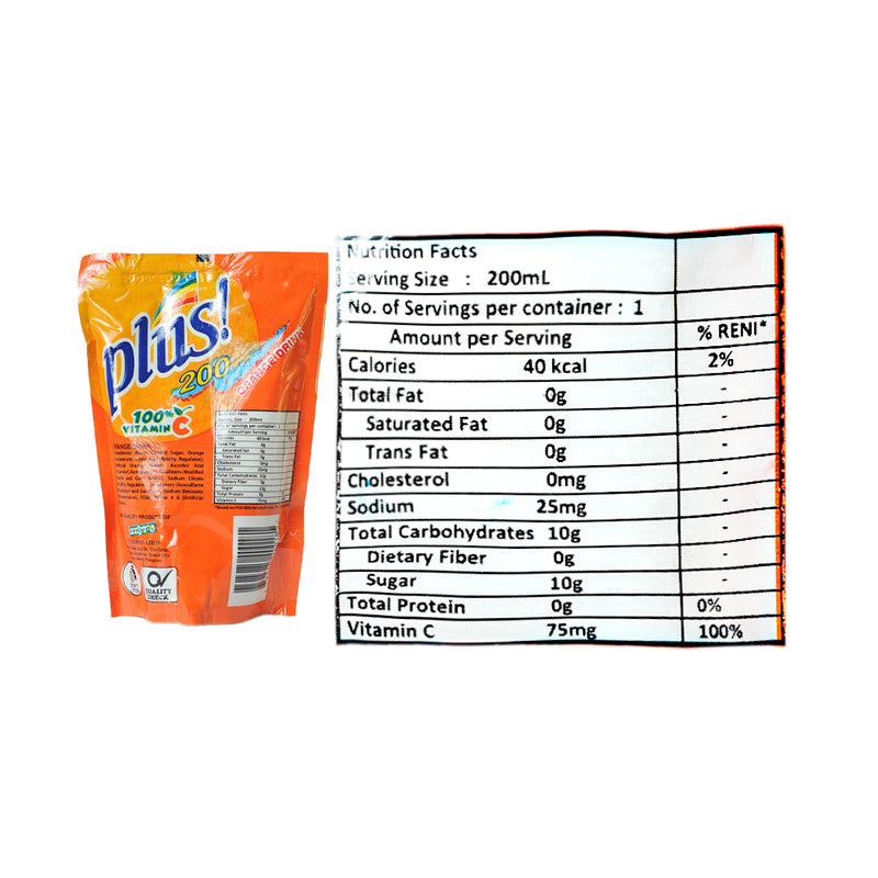 Plus 200 Juice Drink Orange 200ml x 10's