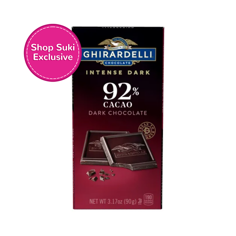 Ghirardelli 92% Cacao Intense Dark Chocolate Bar 90g