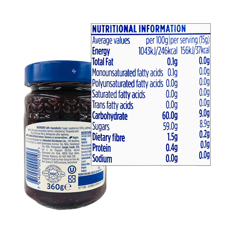Hero Raspberry Jam 340g