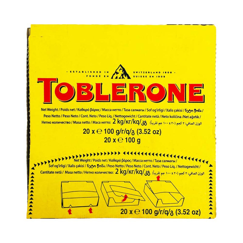 Toblerone Milk Chocolate 100g x 20's