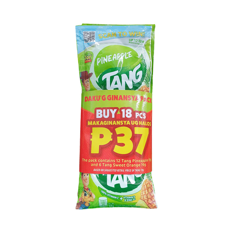 Tang Powdered Juice Pineapple 19g x 12's + Tang Sweet Orange 19g x 6's