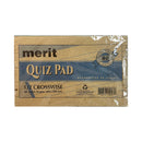 Merit Quiz Pad 1/2 Crosswise