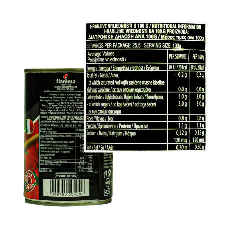 Fiamma Vesuviana Diced Tomatoes In Tomato Juice 400g