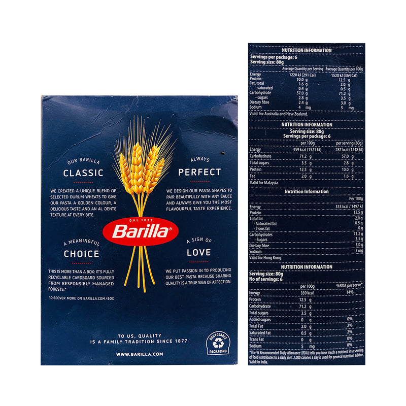 Barilla Fusilli No.98 Durum Wheat