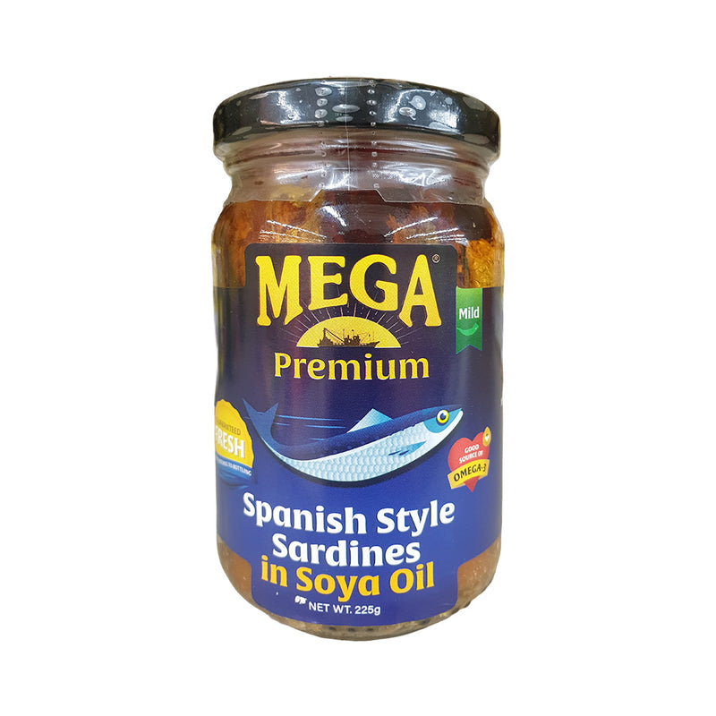 Mega Sardines Spanish Style In Soya Oil 225g