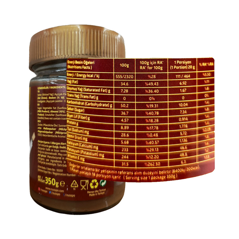 Nusspo Almond Paste With Cocoa 350g