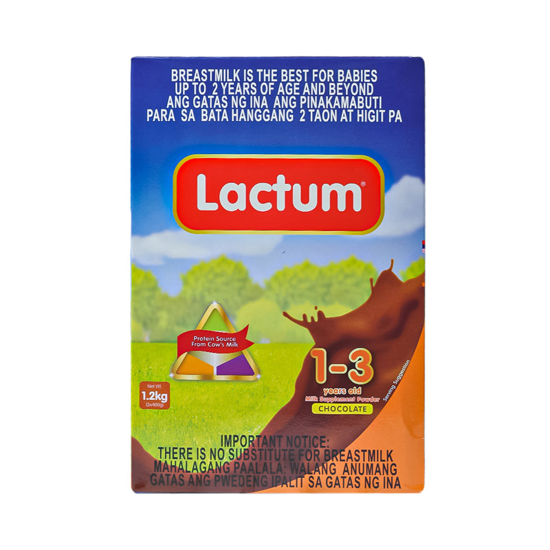 Lactum 1-3yrs Old Milk Supplement Powder Chocolate 1.2kg