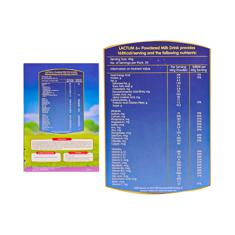 Lactum 6+ Powdered Milk Drink Plain 1.15kg