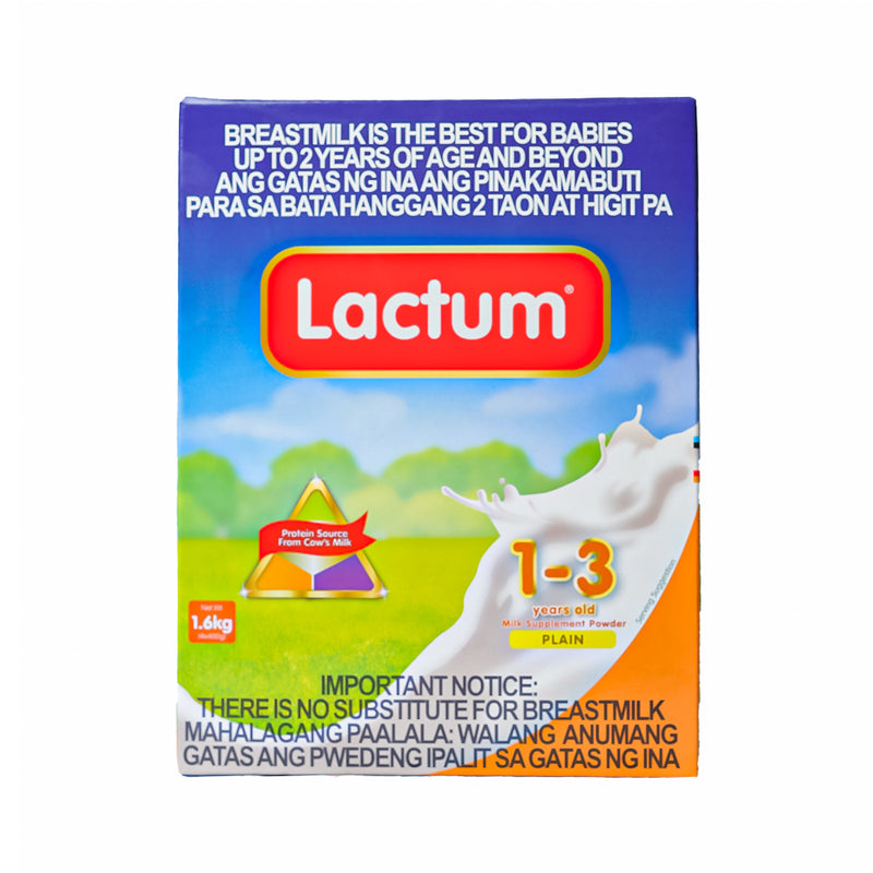 Lactum 1-3yrs Old Milk Supplement Powder Plain 1.6kg