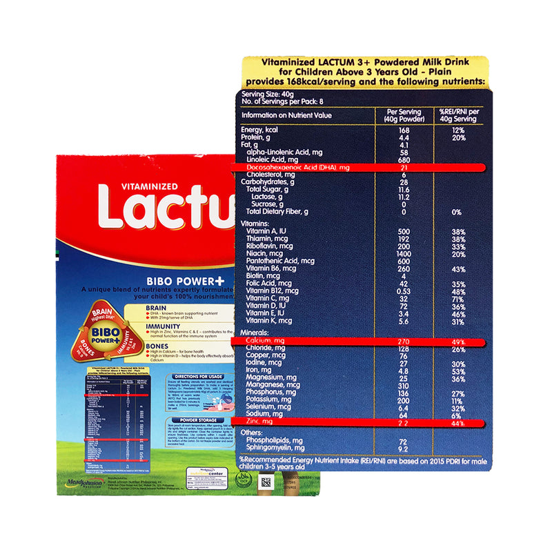 Lactum 3+ Powdered Milk Drink Plain 350g