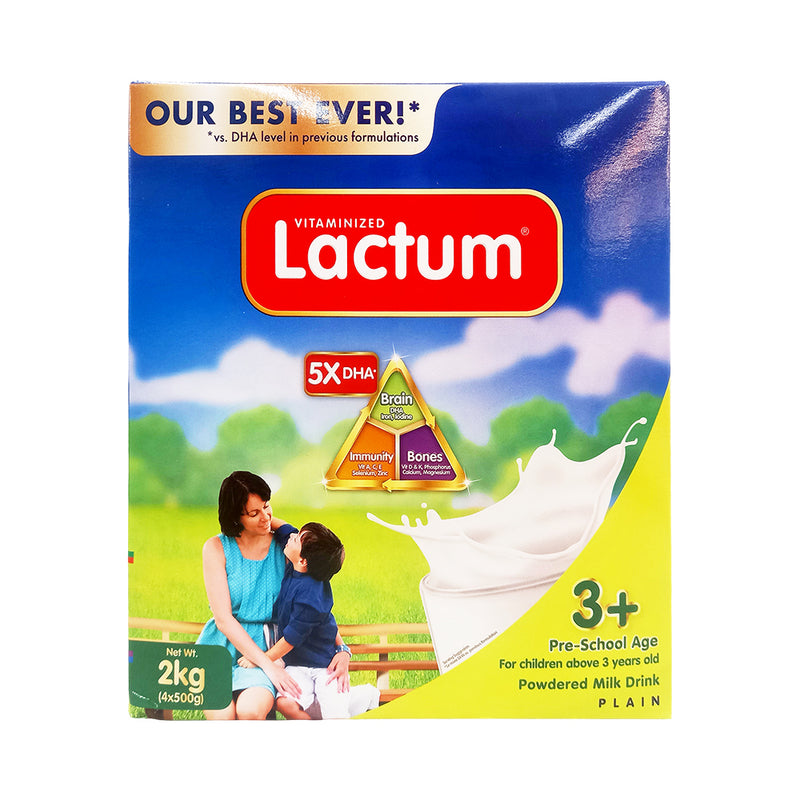 Lactum 3+ Powdered Milk Drink Plain 2kg