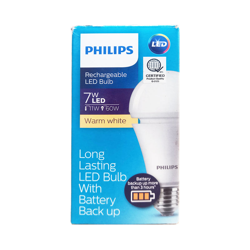 Philips Rechargeable Led Bulb E27 3000K Warm White 7W