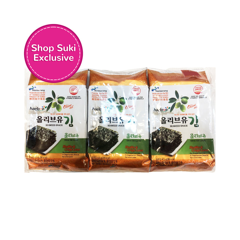 Haelove Seaweed Snack Olive Oil Laver 4.5g