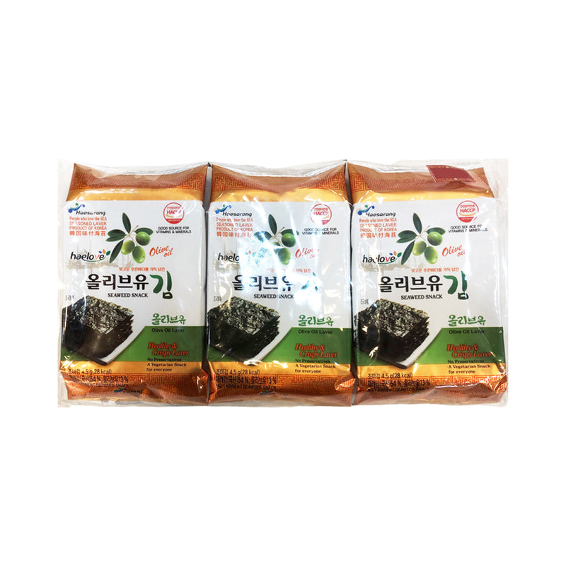 Haelove Seaweed Snack Olive Oil Laver 4.5g