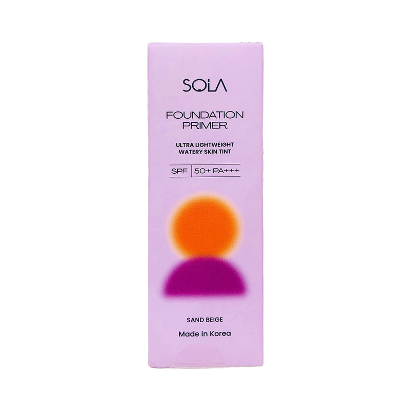 Sola Foundation Primer Ultra Lightweight Watery Skin Tint SPF50+ PA+++ Sand Beige 30ml