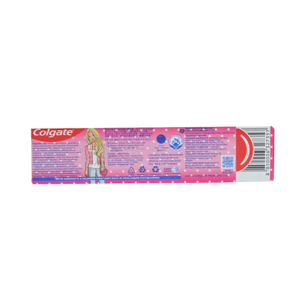 Colgate Kids Toothpaste Rabbi Colgate Kids Toothpaste Barbie 40g
