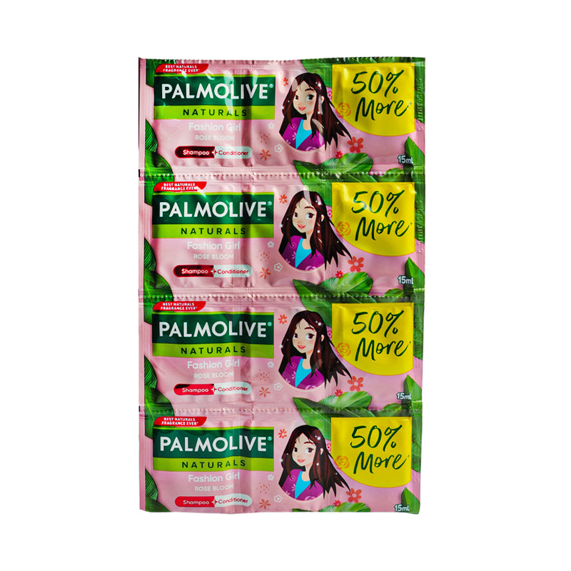 Palmolive Naturals Fashion Girl Shampoo And Conditioner Rose Bloom 15ml x 12's