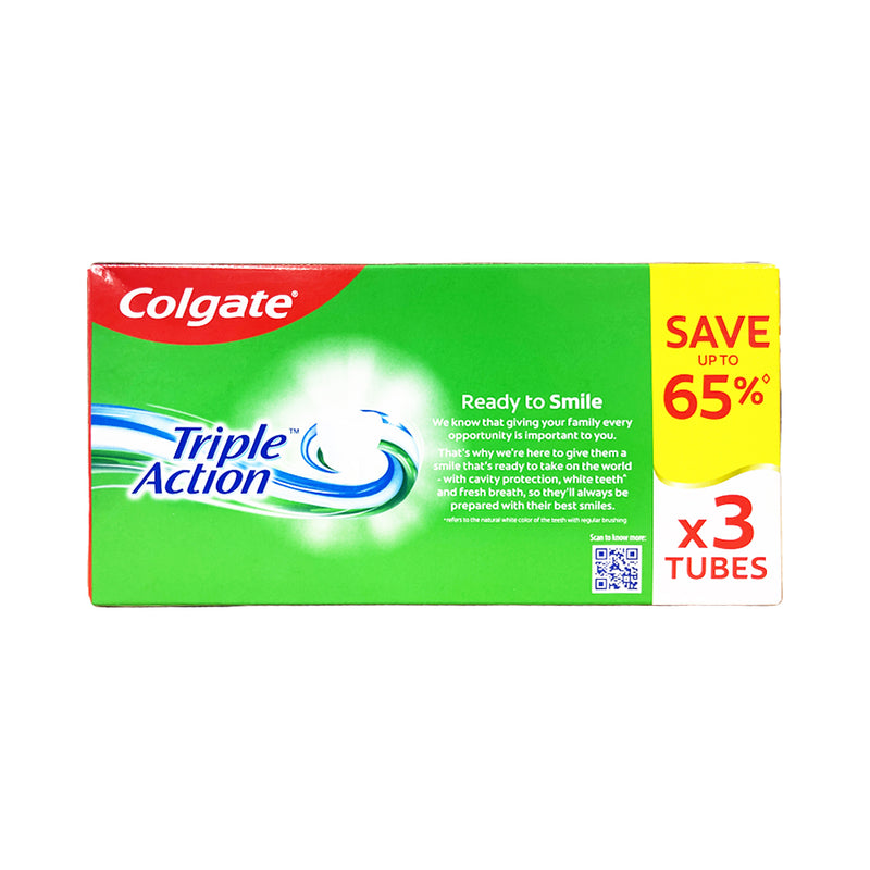 Colgate Toothpaste Triple Action Triple Pack 175g x 3's