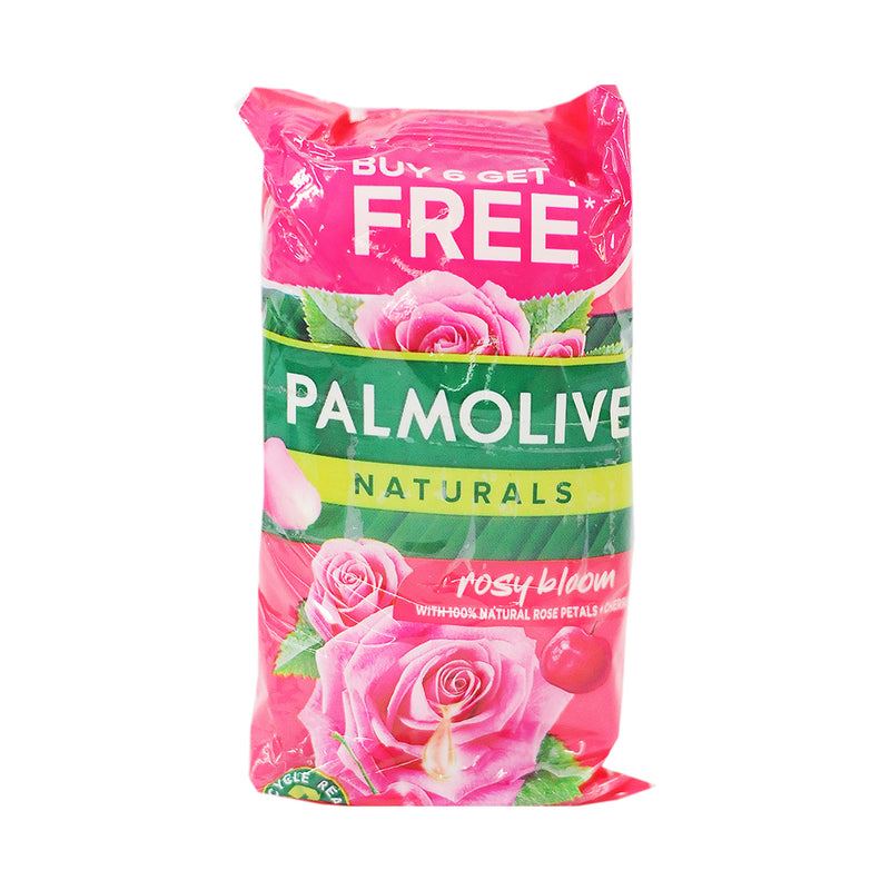 Palmolive Natural Soap Rosy Bloom 55g 6's + 1