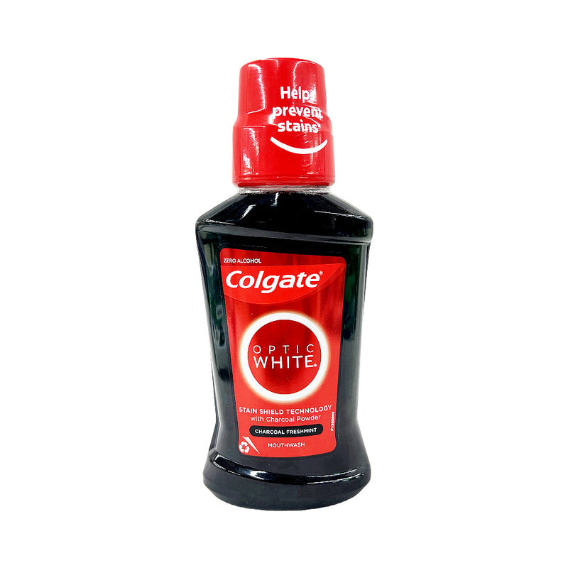 Colgate Optic White Mouthwash Charcoal Freshmint 250ml