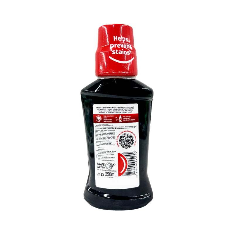 Colgate Optic White Mouthwash Charcoal Freshmint 250ml