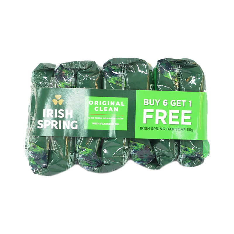 Irish Spring Soap Original Clean 55g x 6 + 1's