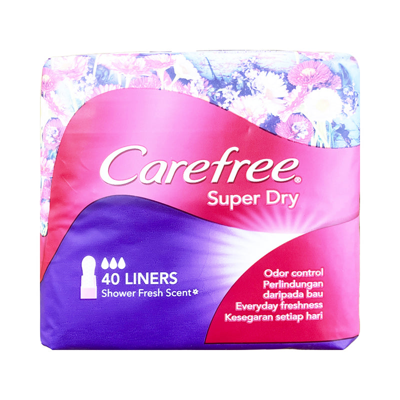 Carefree Super Dry Pantyliner Shower Fresh Scent 40's