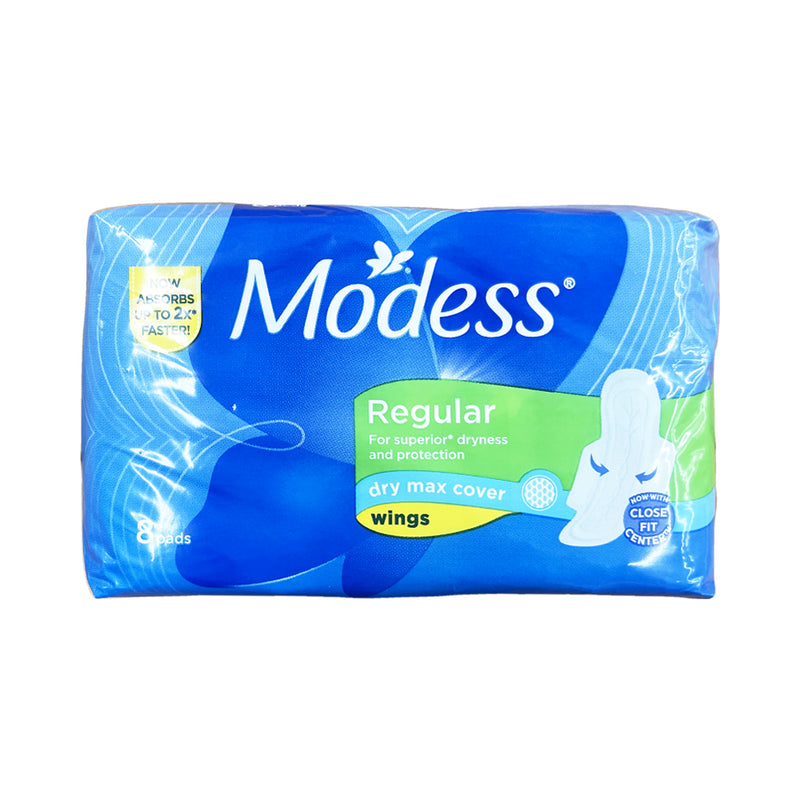 Modess Dry Max Cover Sanitary Napkin With Wings 8's