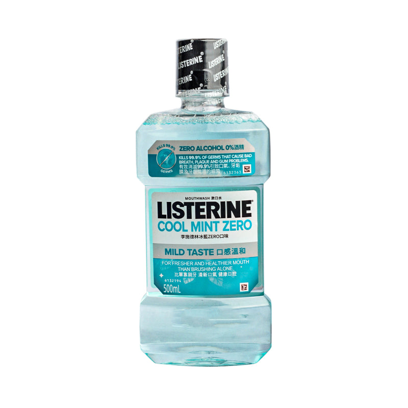 Listerine Zero Alcohol Mouthwash Cool Mint 500ml
